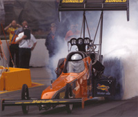 top fuel dragster burn out